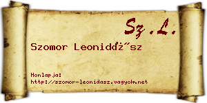 Szomor Leonidász névjegykártya
